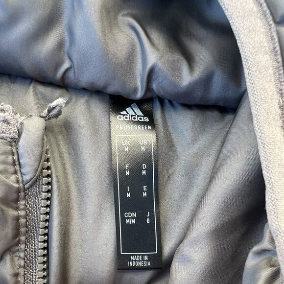 Adidas nylon, hooded, full zip, jacket, insulated & waterproof, men's size M - Picture 11 of 12